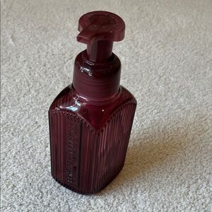 $5 below! New! Bath and Body Hand Soap Dispenser - Burgundy Glass Bottle